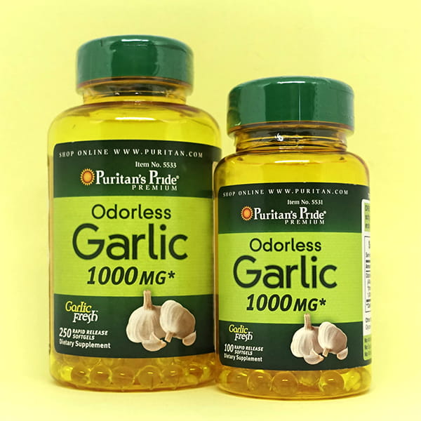 Viên Uống Tinh Dầu Tỏi Odorless Garlic 1000mg Puritan&#39;s Pride