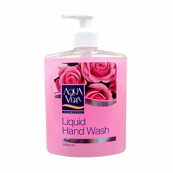 Nước rửa tay Aqua Vera Liquid Hand Wash 500ml hoa hồng