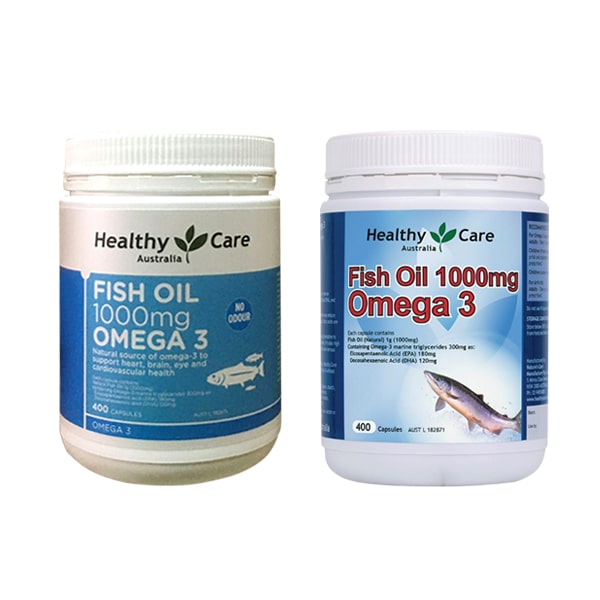 Dầu cá tự nhiên Fish Oil Healthy Care Omega-3 1000mg 400 viên