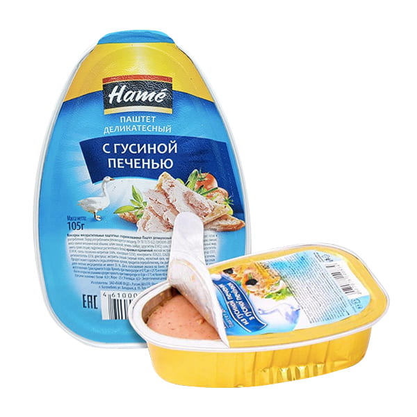 Pate gan ngỗng Hame 105g của Nga, hương vị hấp dẫn