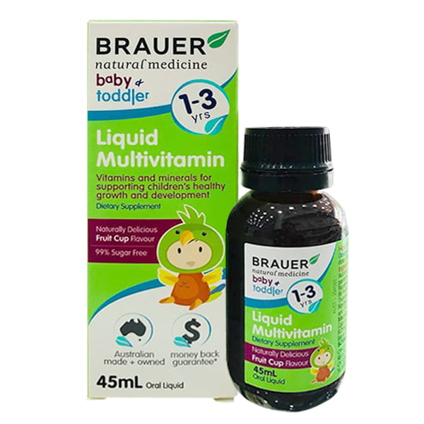 Siro vitamin tổng hợp Brauer Liquid Multivitamin từ 1-3 tuổi