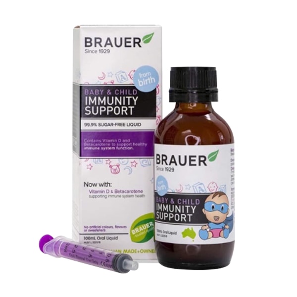 Siro tăng đề kháng Brauer Immunity Support 100ml của Úc