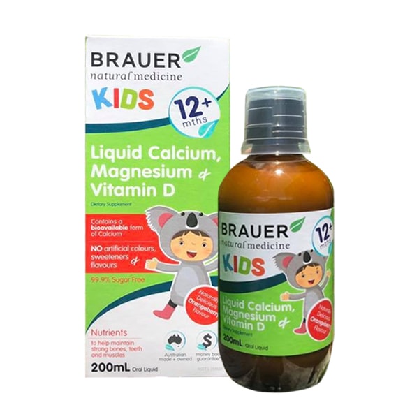 Siro Brauer Kids Liquid Calcium Magnesium Vitamin D 200ml