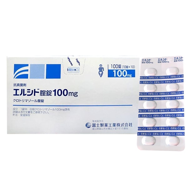 Viên đặt trị nấm âm đạo Elcido 100mg của Nhật Bản vỉ 10 viên