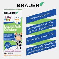 Canxi sữa dạng nước Brauer Liquid Milk Calcium 200ml Úc