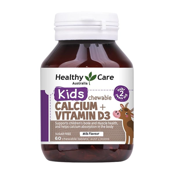 Viên nhai Calcium + Vitamin D3 Kids Chewable Healthy Care