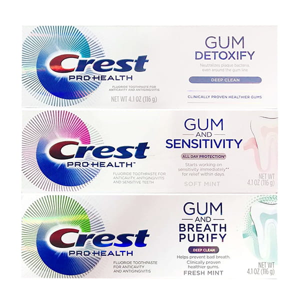 Kem đánh răng Crest Pro-Health Gum Detoxify 116g của Mỹ