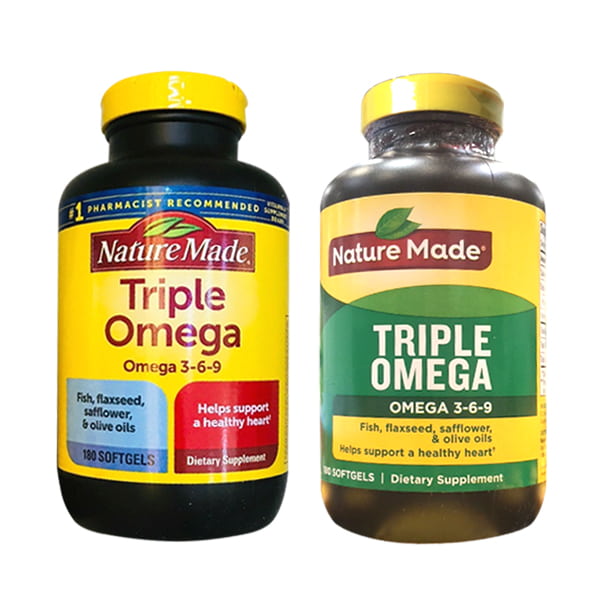 Viên uống Triple Omega 3 6 9 Nature Made 180 viên của Mỹ