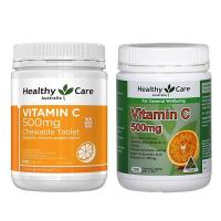 Viên nhai Healthy Care Vitamin C 500mg 500v mẫu mới của Úc