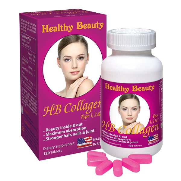 Viên uống HB Collagen 1,2 & 3 Healthy Beauty 120 viên