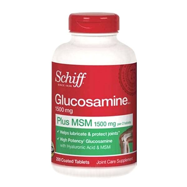 Schiff Glucosamine 1500mg Plus MSM + Joint Fluid 200 Viên