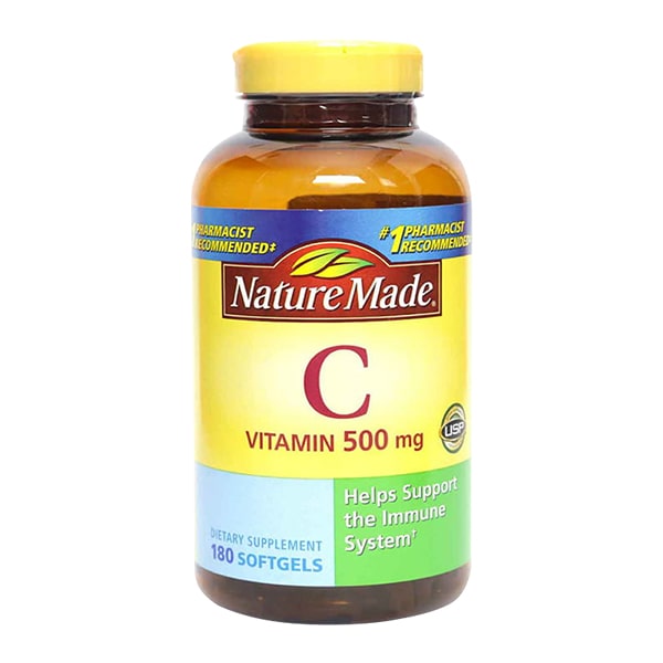 Viên bổ sung Vitamin C Nature Made 500mg của Mỹ 180 viên