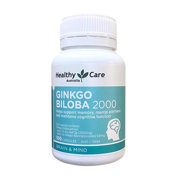 Thuốc bổ não Healthy Care Ginkgo Biloba 2000mg 100 viên của Úc