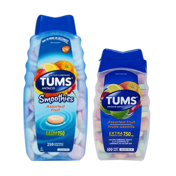 Viên nhai điều trị đau dạ dày Tums Extra Strength 750 của Mỹ 250 viên