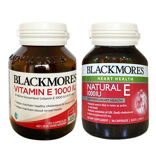 Viên uống Blackmore Natural Vitamin E 1000IU 30 viên của Úc