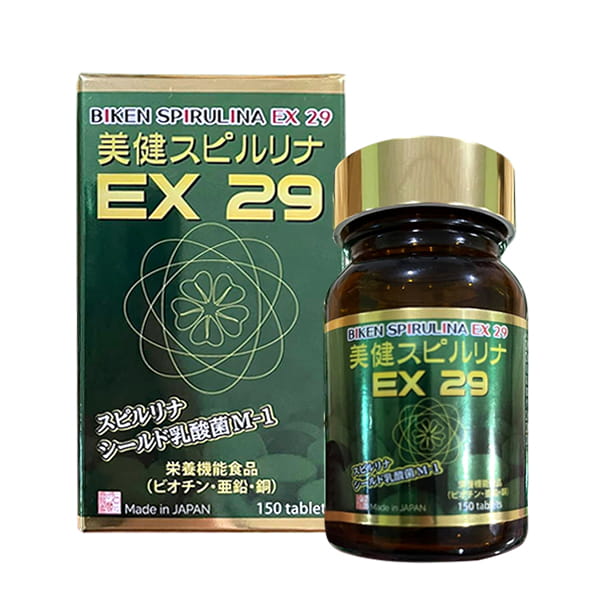 Viên uống tảo xoắn Biken Spirulina EX 29 Nhật Bản hộp 150 viên