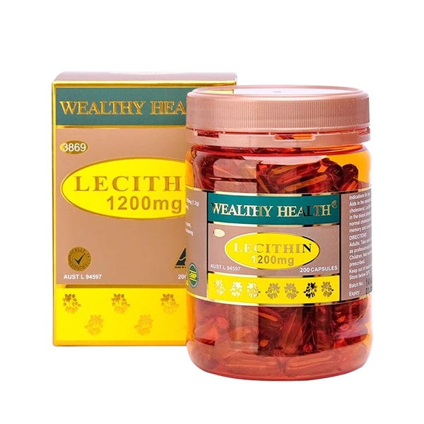 Viên uống mầm đậu nành Lecithin 1200mg Wealthy Health