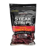 Thịt bò khô Kirkland Steak Strips Extra Thick Cut của Mỹ