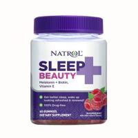 Kẹo dẻo hỗ trợ giấc ngủ Natrol Sleep Beauty Melatonin Biotin  Vitamin E của Mỹ