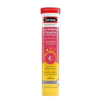 Viên sủi Swisse High Strength Vitamin C 1000mg ống 20 viên