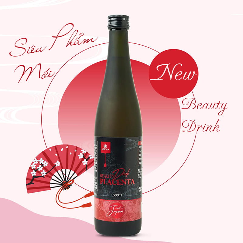 Nhau thai Hebora Beauty Drink Placenta 500ml Nhật, giá tốt