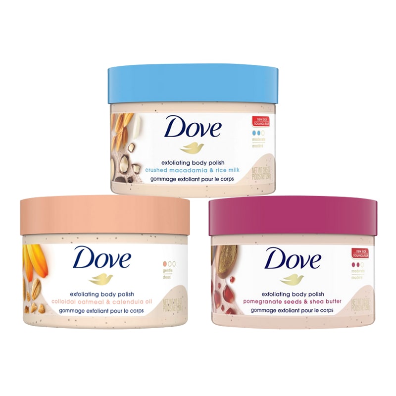 Tẩy tế bào chết body Dove Exfoliating Body Polish 298g Mỹ