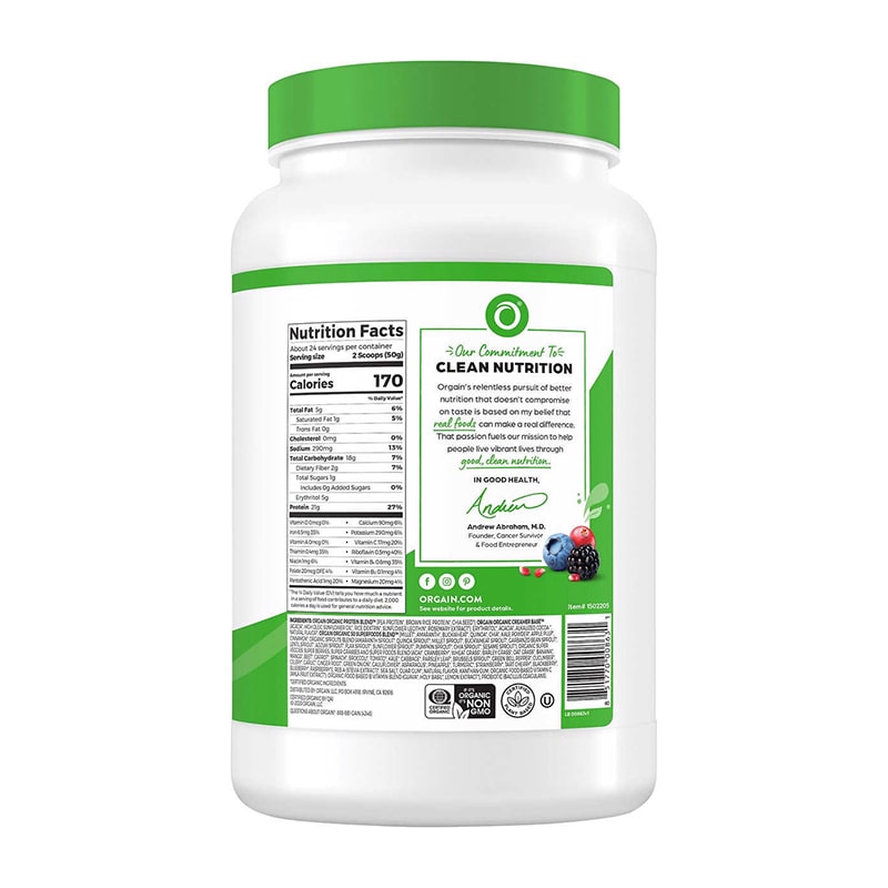 Bột protein hữu cơ Orgain Organic Protein & Probiotics vị Chocolate