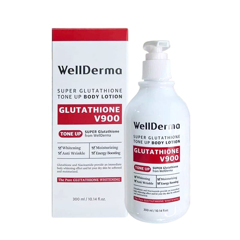 Dưỡng thể trắng da Wellderma Super Glutathione V900 300ml