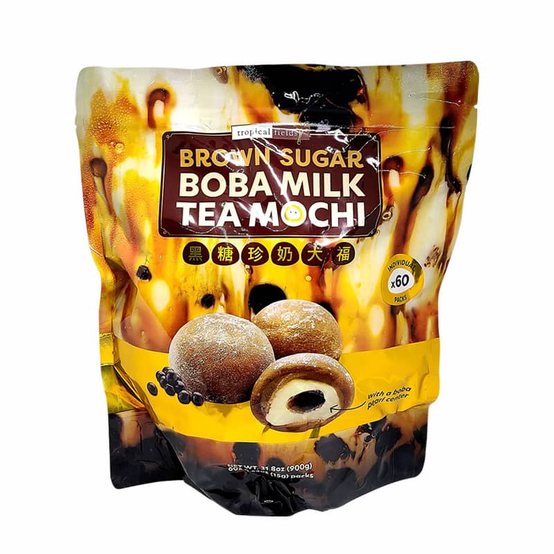 Bánh Mochi Brown Sugar Boba Milk Tea Mochi 900g Mỹ