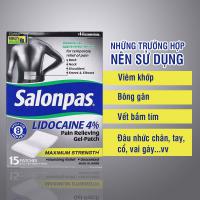 Miếng dán giảm đau Salonpas Lidocaine 4%, 15 miếng