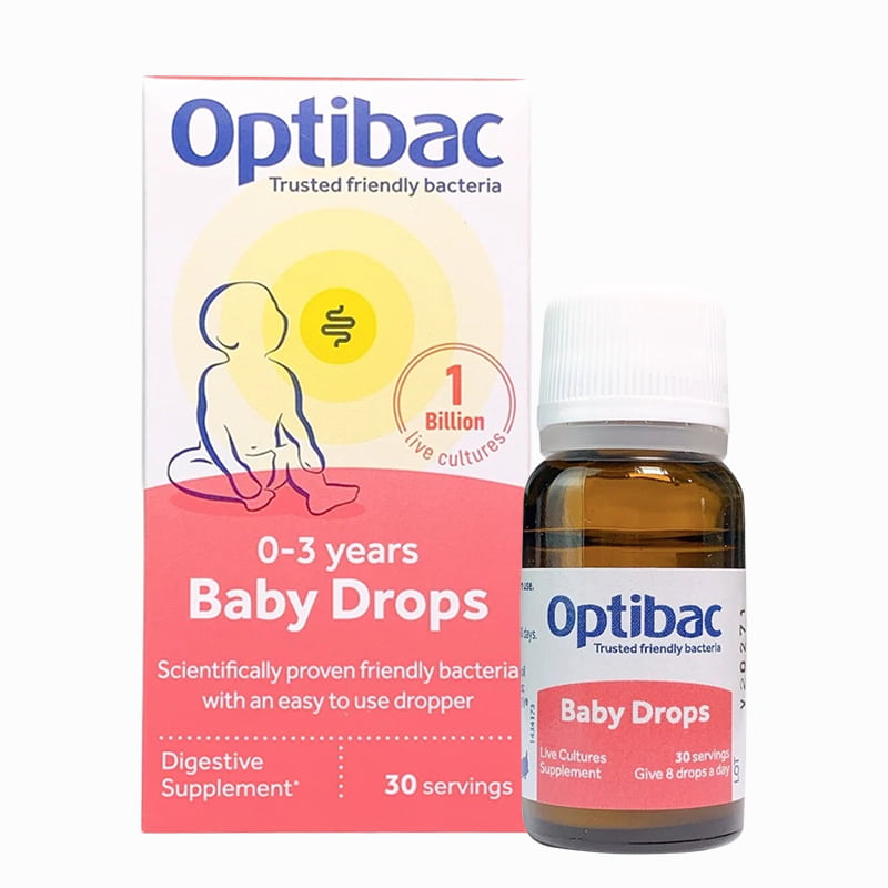 Men vi sinh Optibac Baby Drops 0-3 Years của Anh cho bé