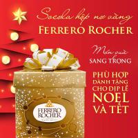 Socola Ferrero Rocher hộp nơ vàng 225g chính hãng