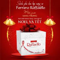 Socola phủ dừa Ferrero Raffaello hộp vuông nơ 300g