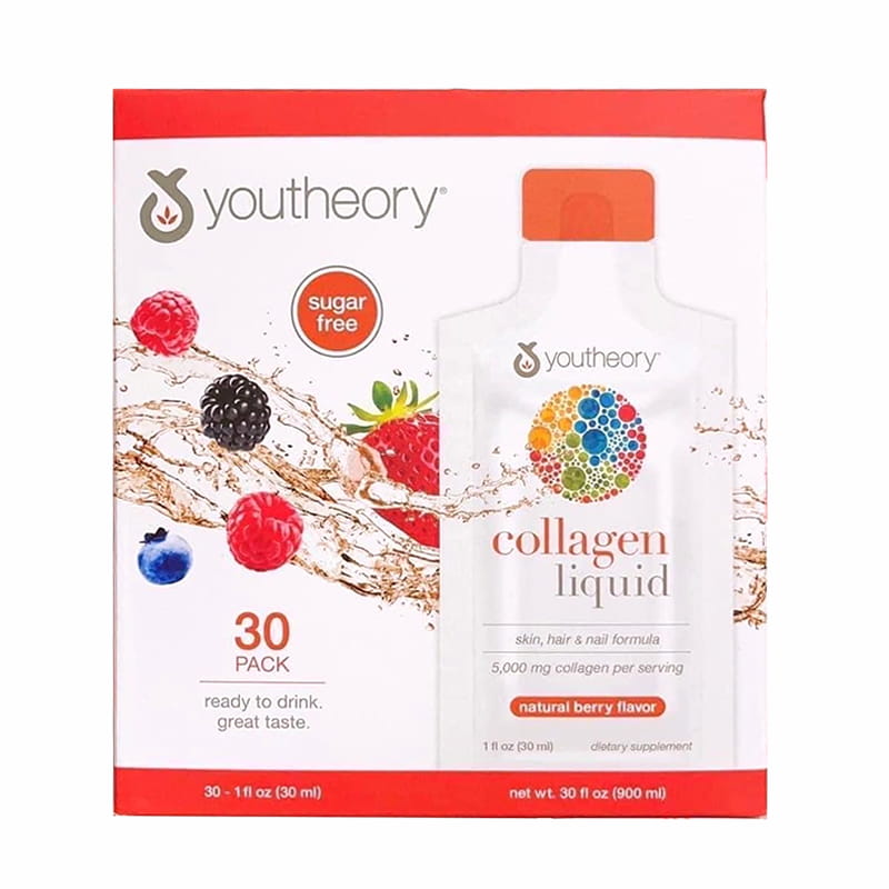 Nước uống Youtheory Collagen Liquid 30 gói x 30ml của Mỹ