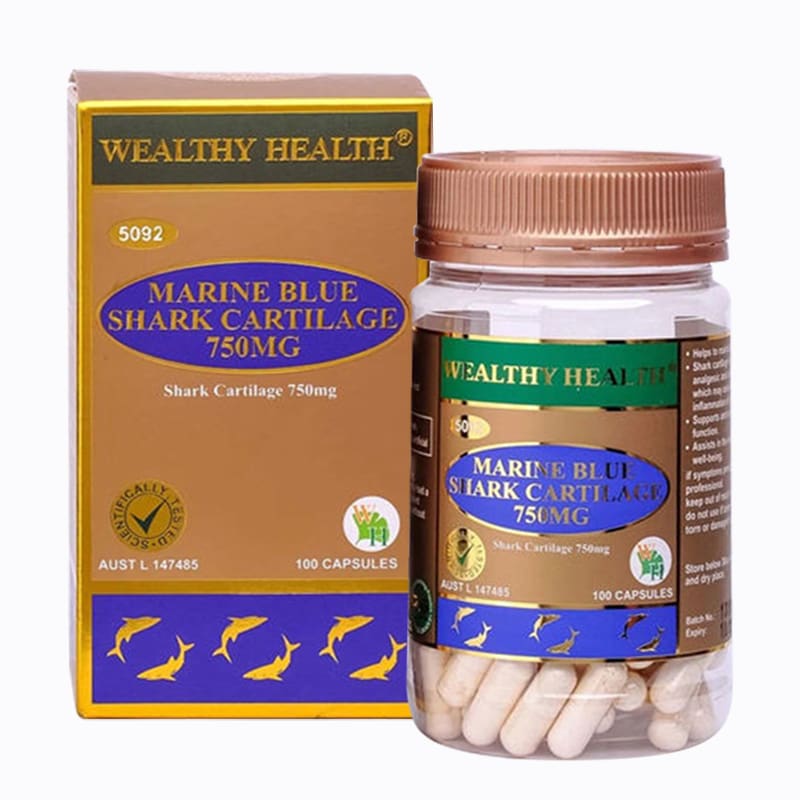 Viên sụn cá mập xanh Wealthy Health Marine Blue Shark