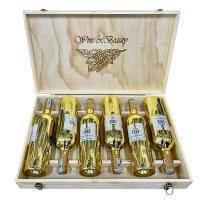 Set 6 chai rượu vang 1933 hộp gỗ Wine & Beauty của Ý 