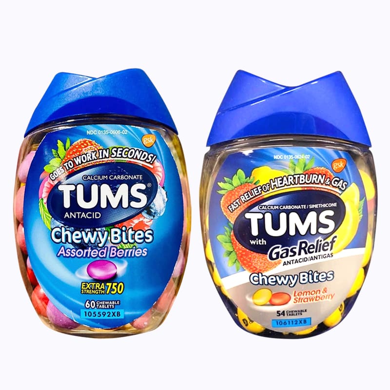 Viên nhai giảm đầy hơi khó tiêu Tums Chewy Bites của Mỹ