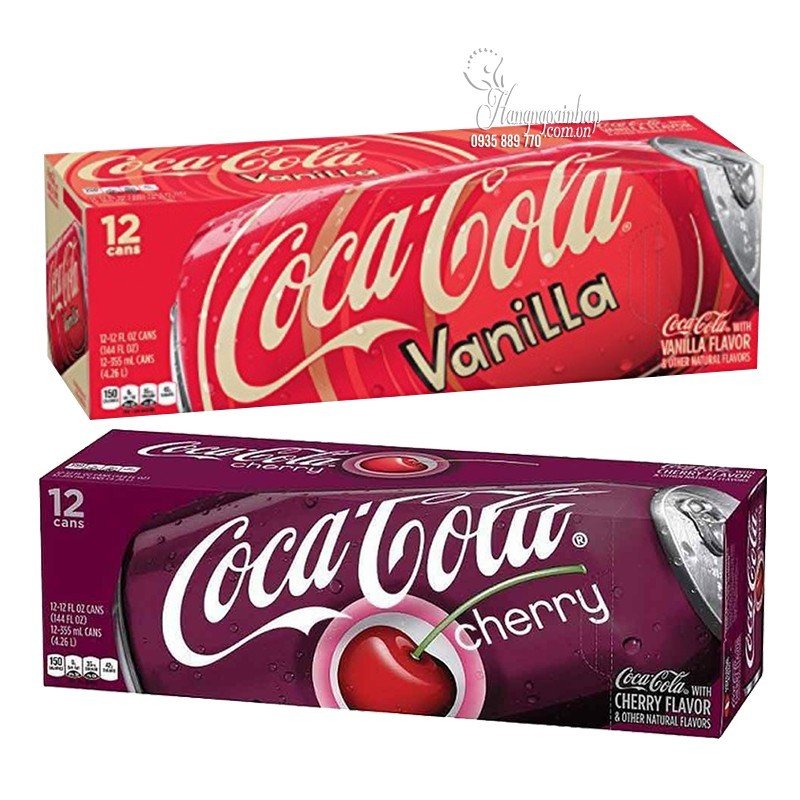 Nước ngọt Coca Cola Vanilla & Cherry Flavor 355ml của Mỹ 12 lon