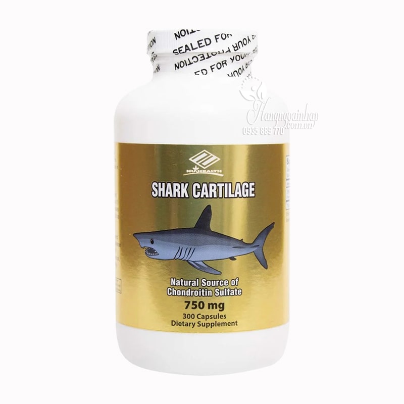 Viên uống sụn vi cá mập Shark Cartilage 750mg 300v