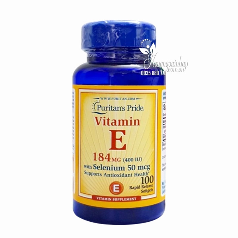 Vitamin E 400iu 184mg Puritans Pride hộp 100 viên của Mỹ 