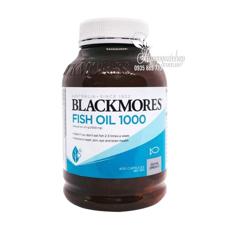 Dầu cá Blackmores Fish Oil 1000mg của Úc 400 viên