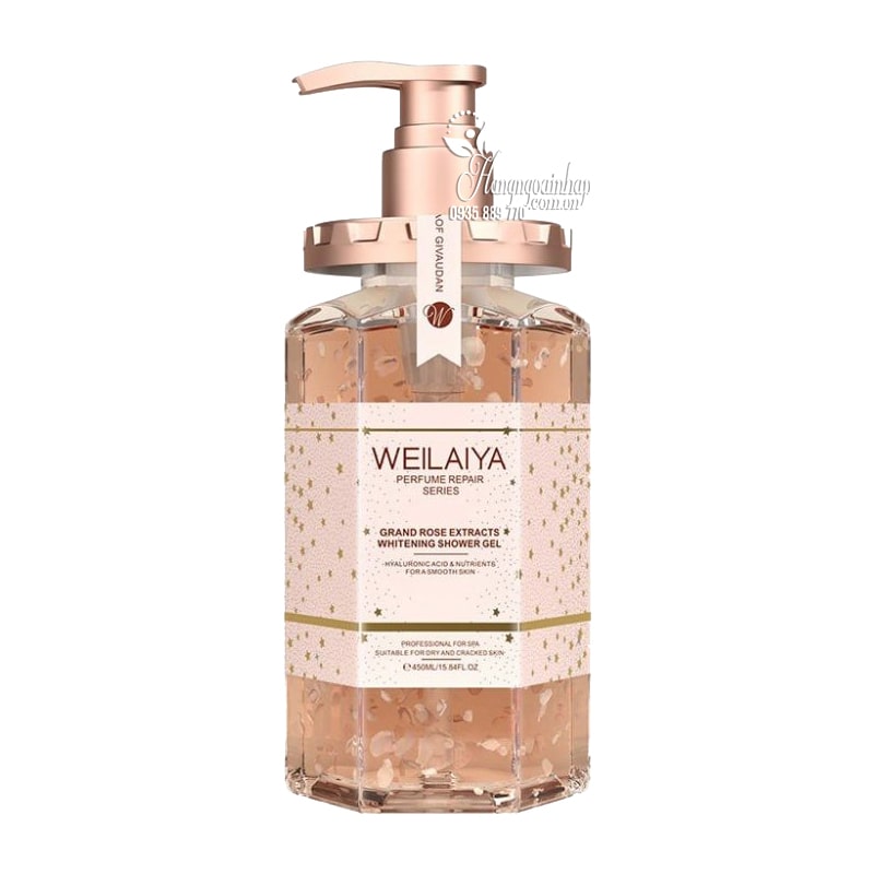 Sữa tắm Weilaiya hoa hồng Damask 450ml chính hãng