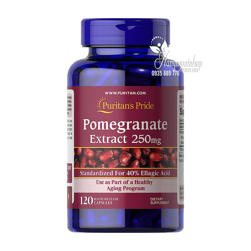 Tinh chất lựu Pomegranate Extract 250mg Puritan Pride của Mỹ