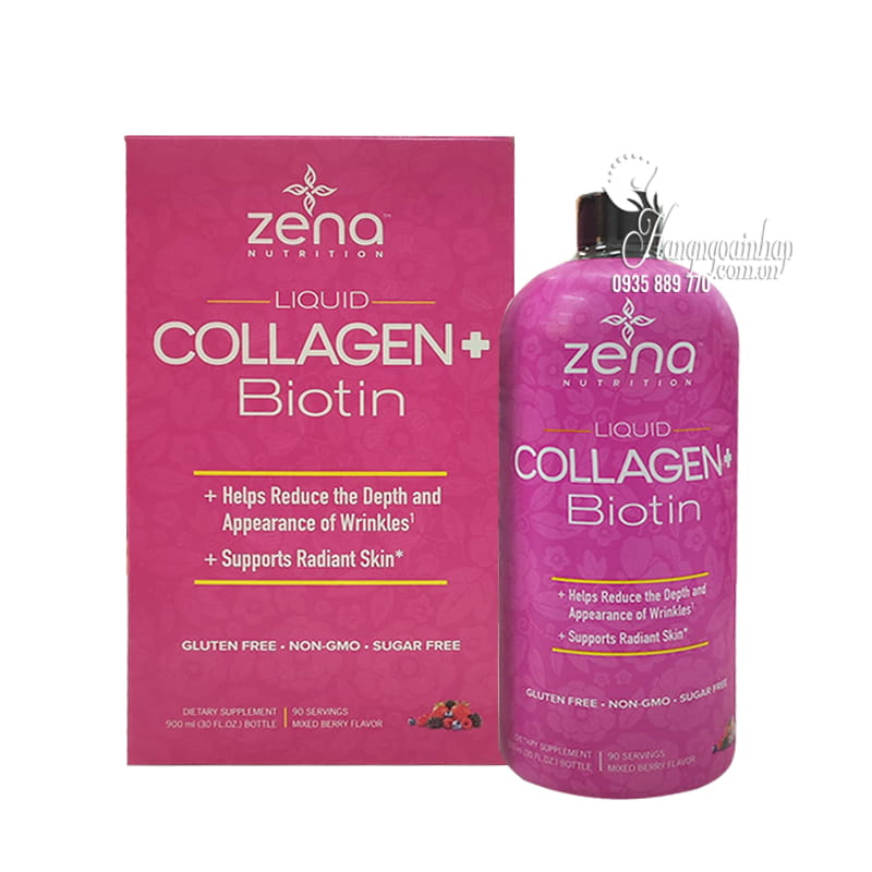 Nước uống Collagen + Biotin Zena Liquid 900ml của Mỹ