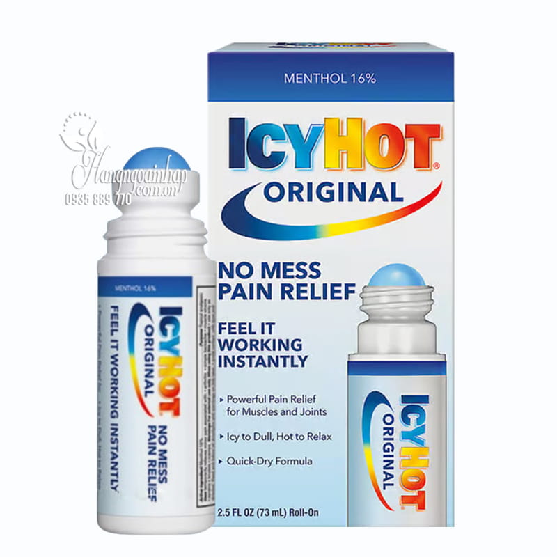 Lăn giảm đau Icy Hot No Mess Pain Relief 73ml của Mỹ