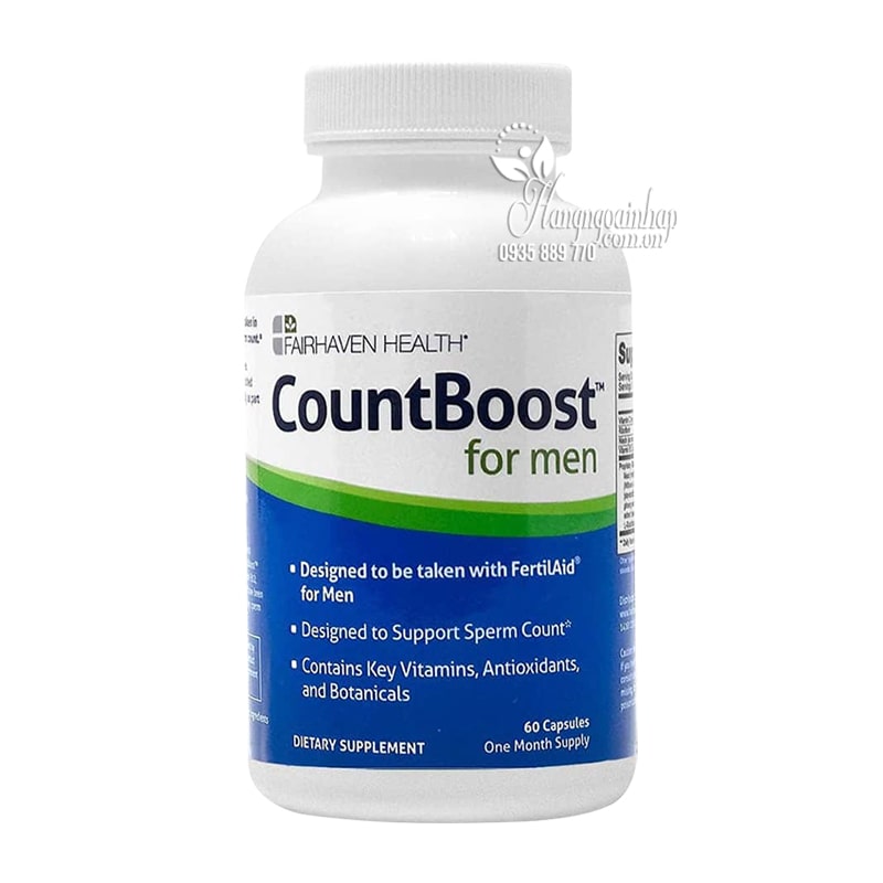 CountBoost For Men 60v tăng số lượng, chất lượng tinh trùng