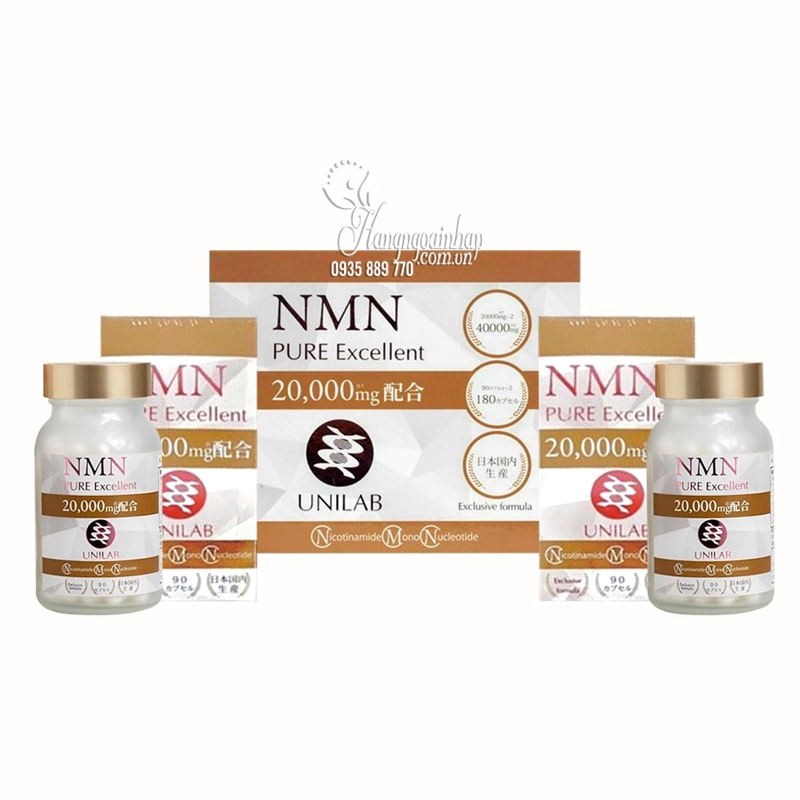 NMN Pure Excellent 20.000mg Unilab Nhật Bản set 2 lọ