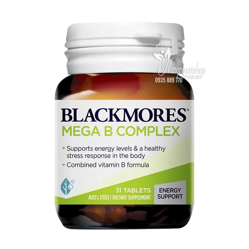 Viên uống bổ sung vitamin B Blackmores Mega B Complex 31 viên