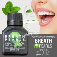 Viên uống ngậm thơm miệng Breath pearls hộp 50 viên của Úc