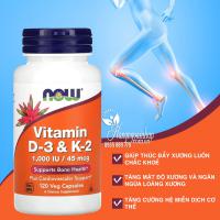 Vitamin D3 K2 Now 120 viên của Mỹ hỗ trợ xương chắc khỏe